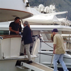 McCain Boarding a Luxury Yacht